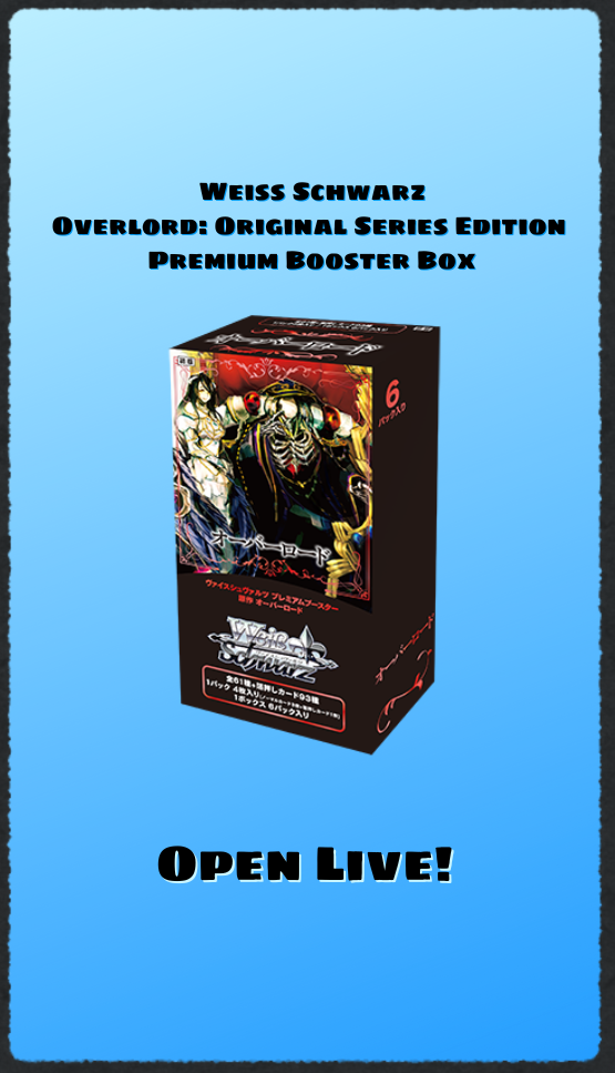 Weiss Schwarz Overlord: Original Series Edition  Premium Booster Box